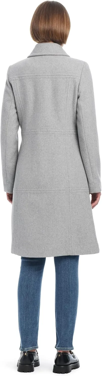 kate spade new york Women's Single Breasted Soft Wool Blend Mid-Length Walker Coat