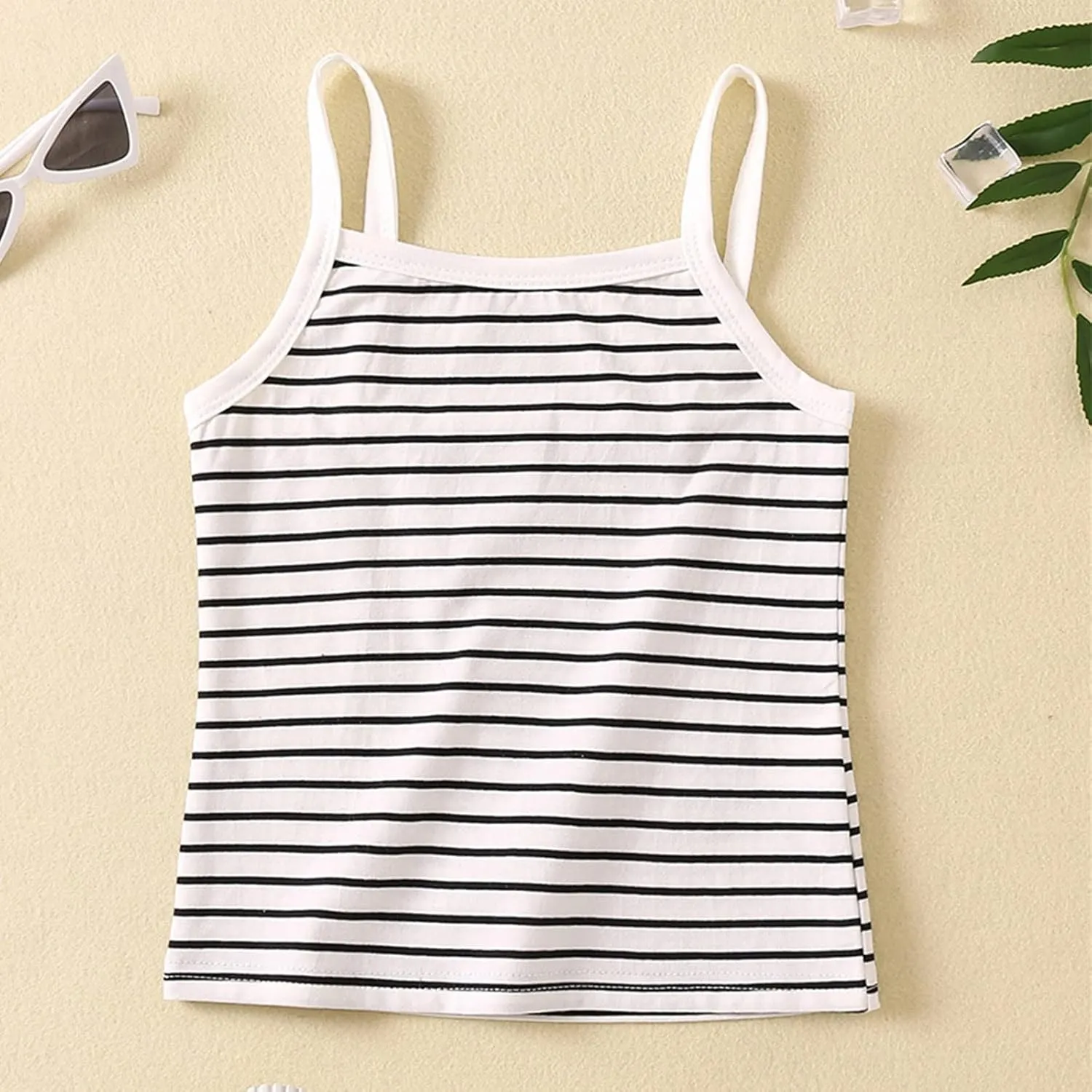 Kids Girls Striped Camisoles Sleeveless Vest Cotton Spaghetti Strap Tank Top Sports Clothing Comfort Clever Girl T Shirt