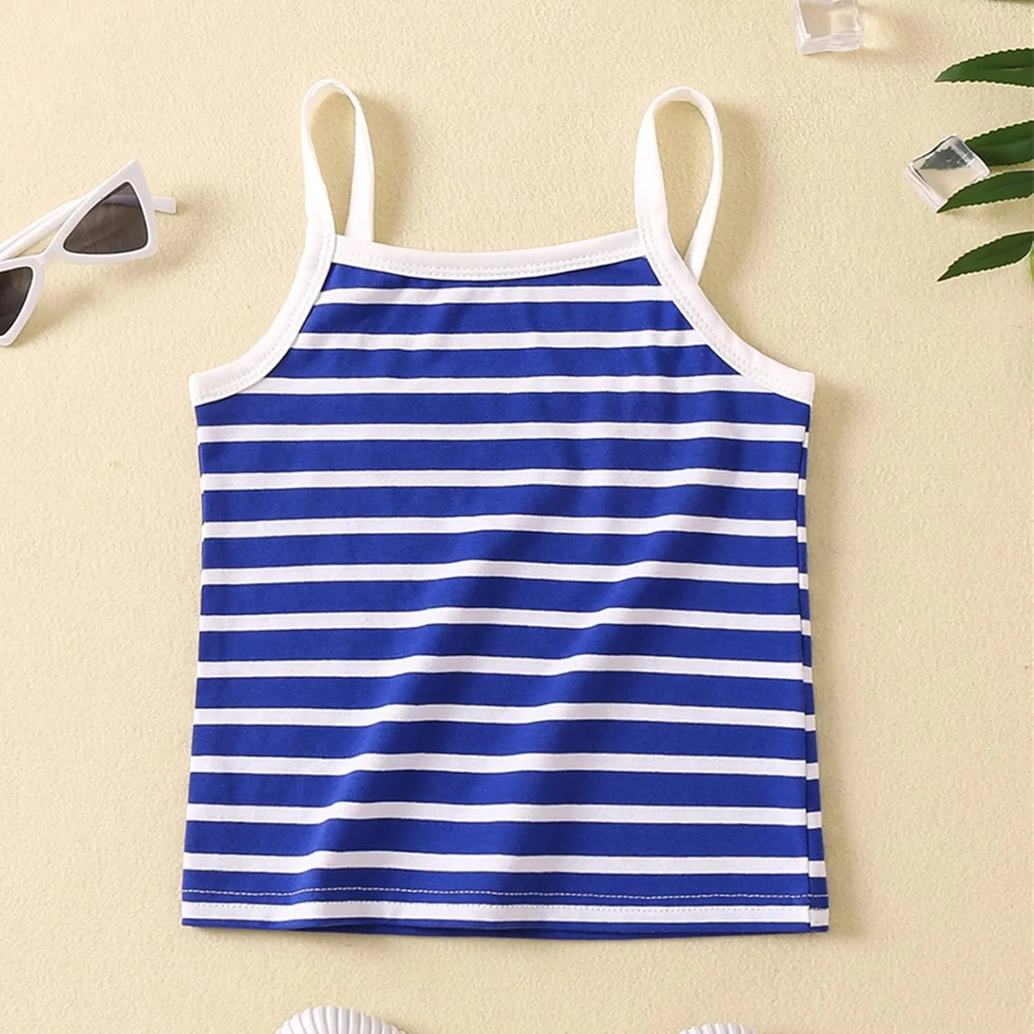Kids Girls Striped Camisoles Sleeveless Vest Cotton Spaghetti Strap Tank Top Sports Clothing Comfort Clever Girl T Shirt