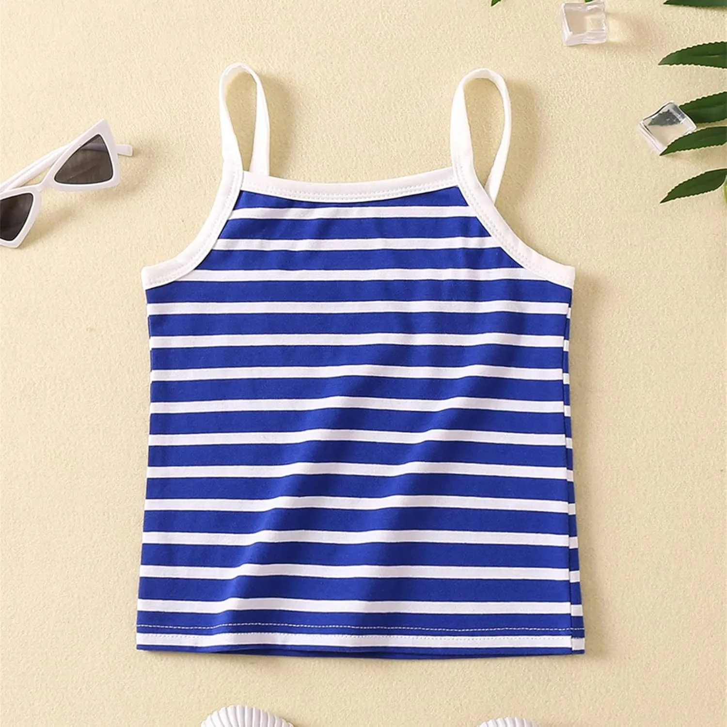 Kids Girls Striped Camisoles Sleeveless Vest Cotton Spaghetti Strap Tank Top Sports Clothing Comfort Clever Girl T Shirt