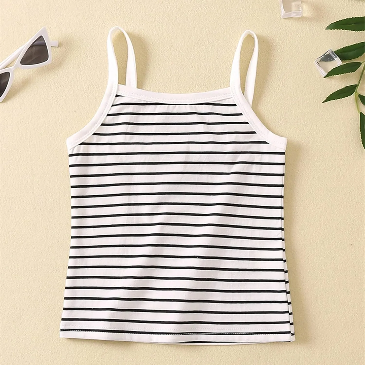 Kids Girls Striped Camisoles Sleeveless Vest Cotton Spaghetti Strap Tank Top Sports Clothing Comfort Clever Girl T Shirt