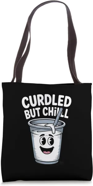 Lactose Tolerant Humor Cartoon Milk Grunge Art Tote Bag