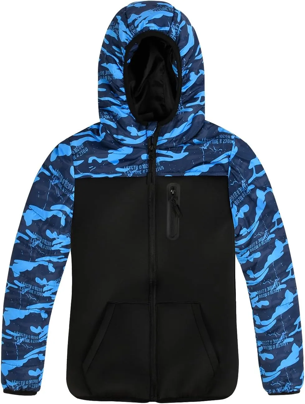 Lansbojun Hooded Puffer Jacket for Boys Lightweight Water-resistant Kids Clothes Winter Coat
