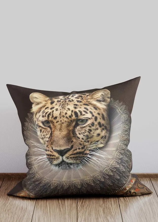 Leopard Queen Altered Art Cushion