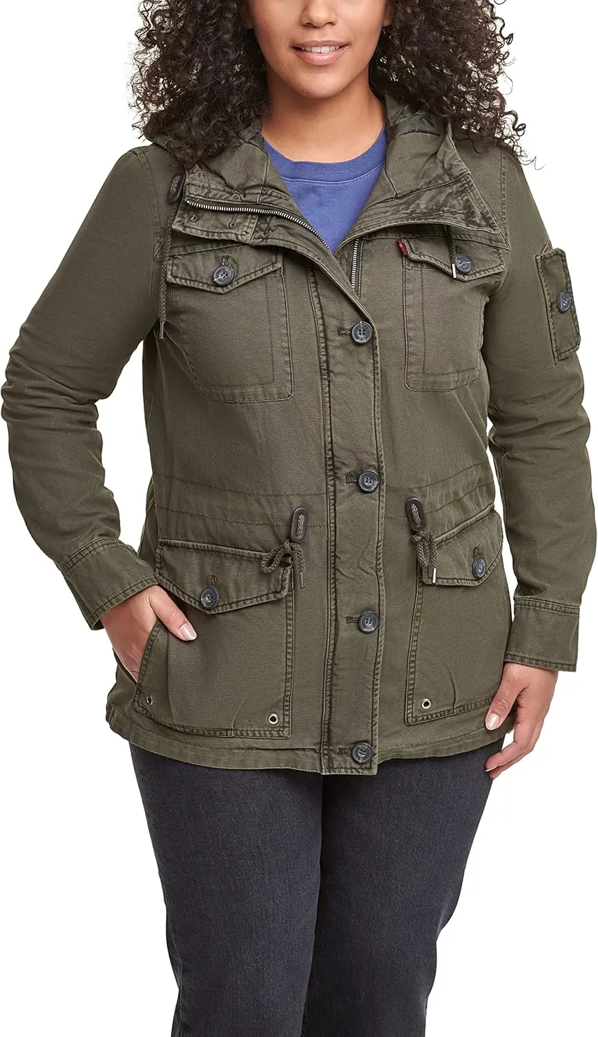 Levi's Women's Lightweight Cotton Military Jacket (Standard & Plus Sizes)