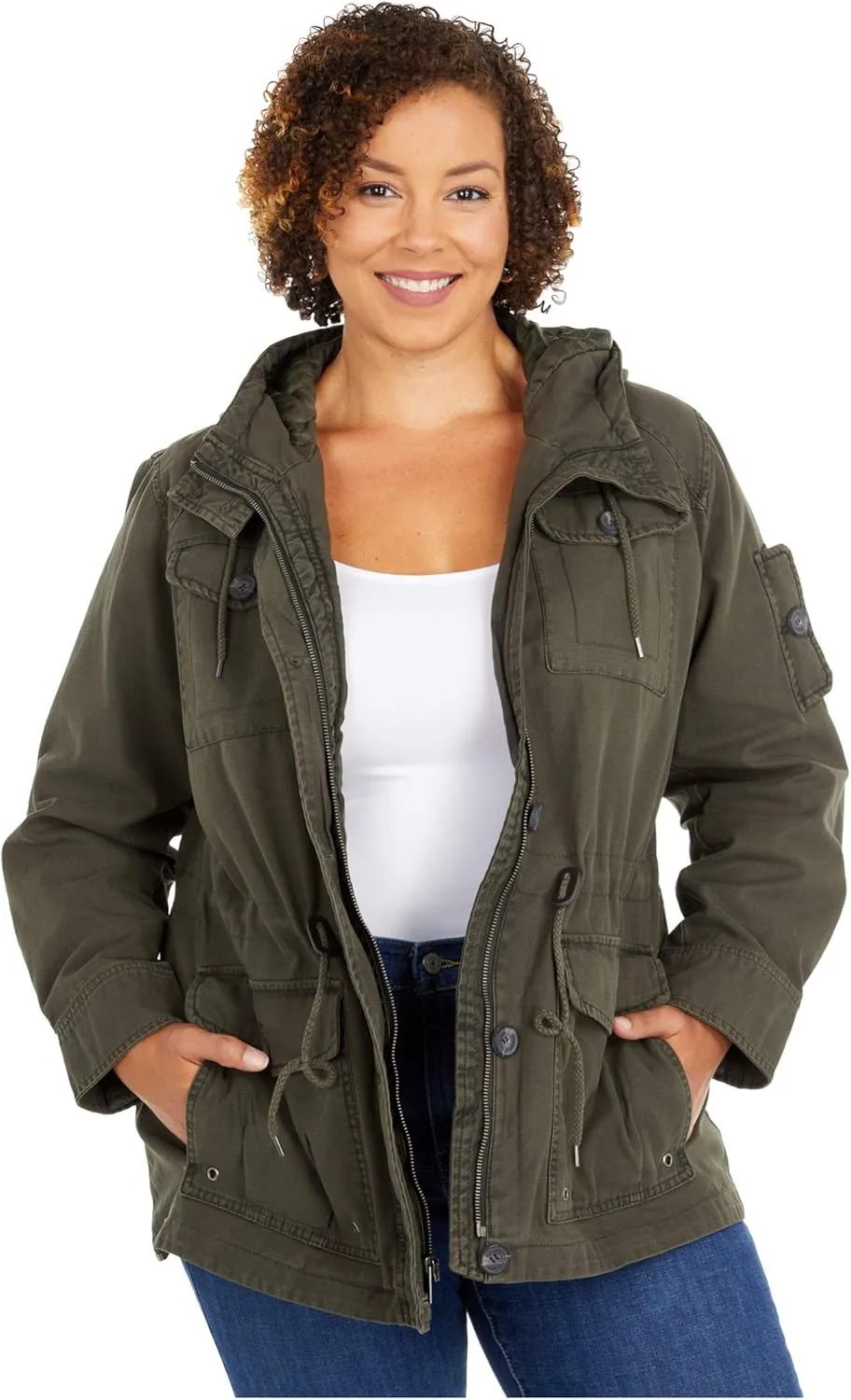 Levi's Women's Lightweight Cotton Military Jacket (Standard & Plus Sizes)