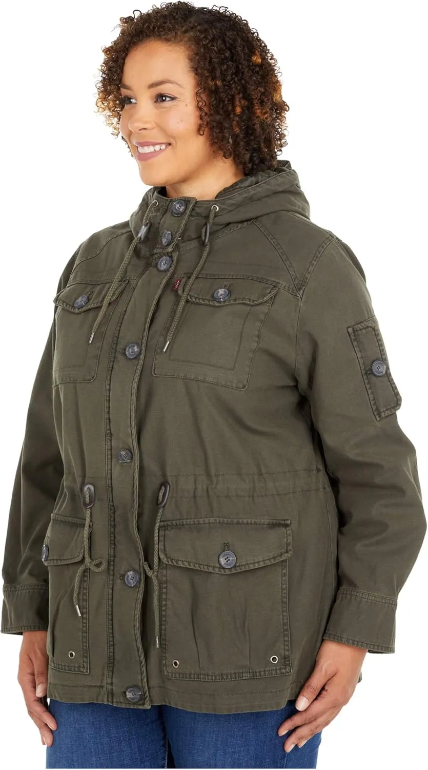 Levi's Women's Lightweight Cotton Military Jacket (Standard & Plus Sizes)