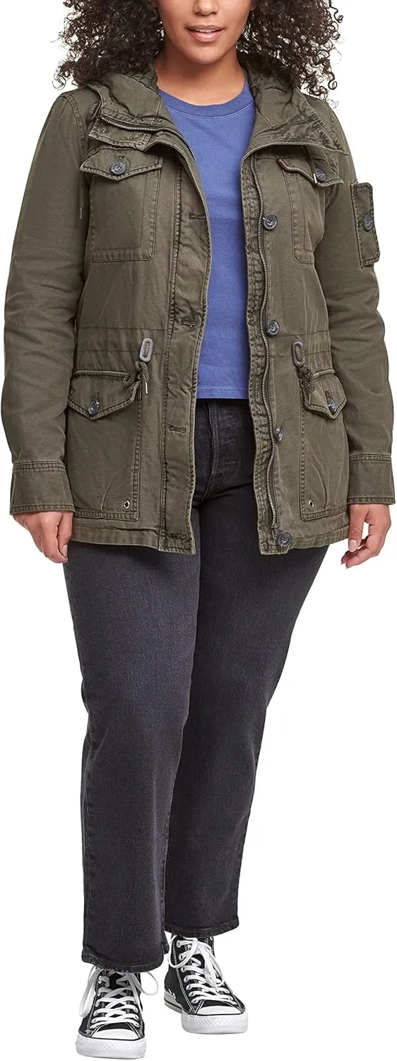 Levi's Women's Lightweight Cotton Military Jacket (Standard & Plus Sizes)