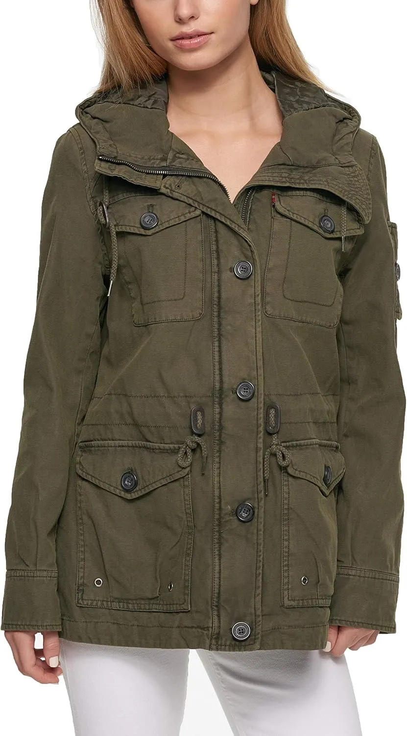 Levi's Women's Lightweight Cotton Military Jacket (Standard & Plus Sizes)