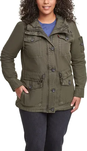Levi's Women's Lightweight Cotton Military Jacket (Standard & Plus Sizes)