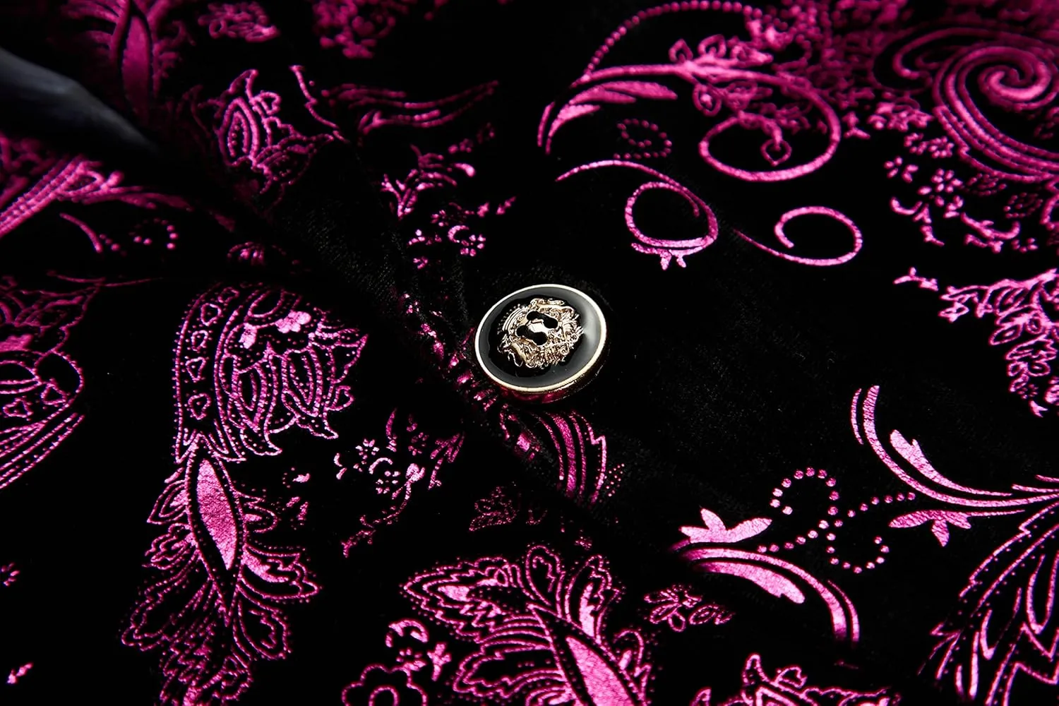 MAGE MALE Men's Dress Party Floral Suit Jacket Notched Lapel Slim Fit Two Button Stylish Blazer