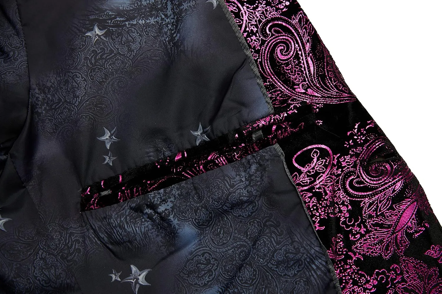MAGE MALE Men's Dress Party Floral Suit Jacket Notched Lapel Slim Fit Two Button Stylish Blazer