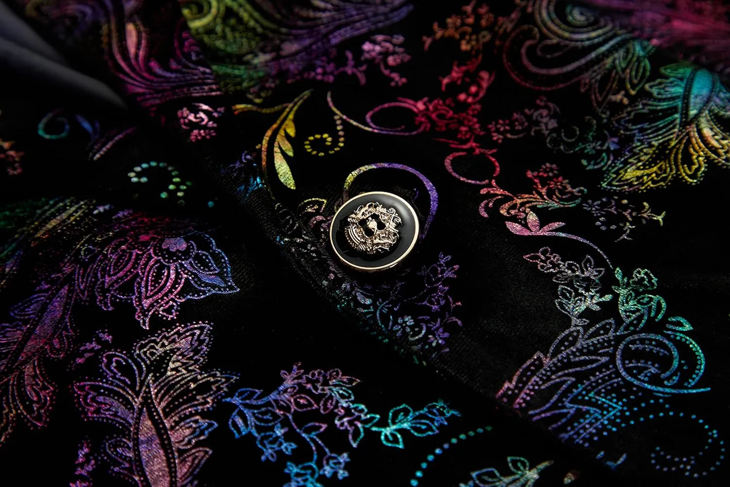 MAGE MALE Men's Dress Party Floral Suit Jacket Notched Lapel Slim Fit Two Button Stylish Blazer