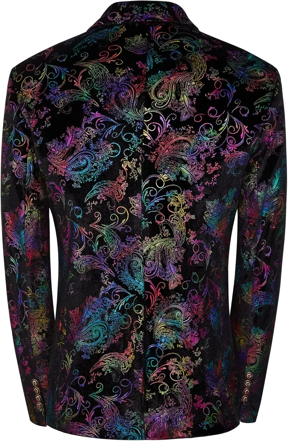 MAGE MALE Men's Dress Party Floral Suit Jacket Notched Lapel Slim Fit Two Button Stylish Blazer
