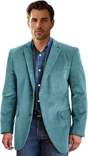 Men Suit Corduroy Blazer Formal Single Breasted British-Style Fashion Suit Coat for Men Wedding Clothing