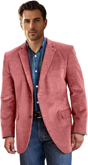 Men Suit Corduroy Blazer Formal Single Breasted British-Style Fashion Suit Coat for Men Wedding Clothing