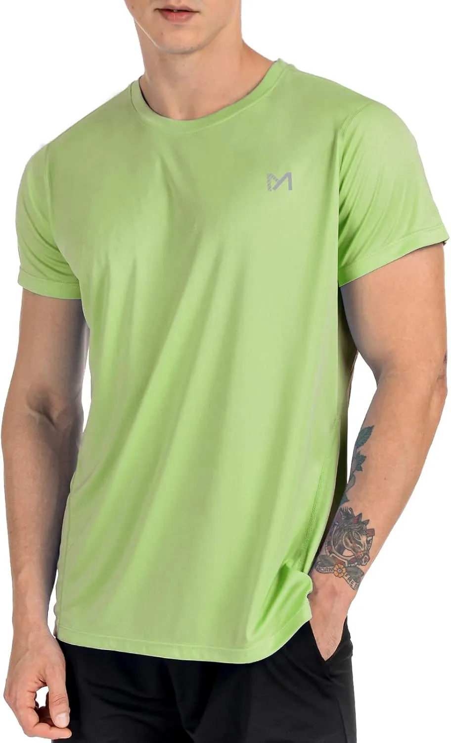 Men Swim Shirts,UPF 50  Sun Protection Shirts for Men Rash Guard Shirt with Workout Athletic Shirt