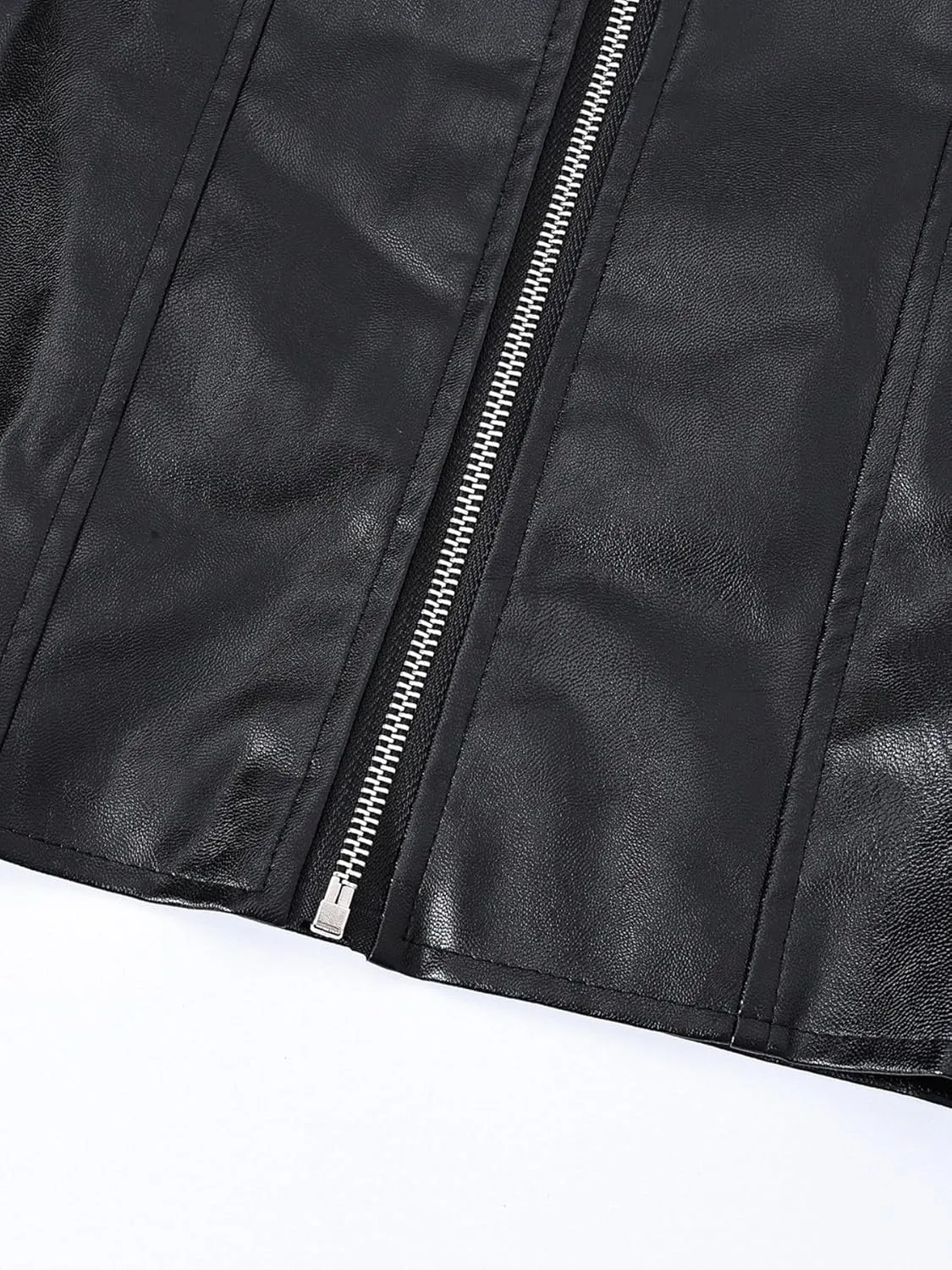 Men`s Biker Motorcycle Faux Leather Vest Sleeveless Jacket