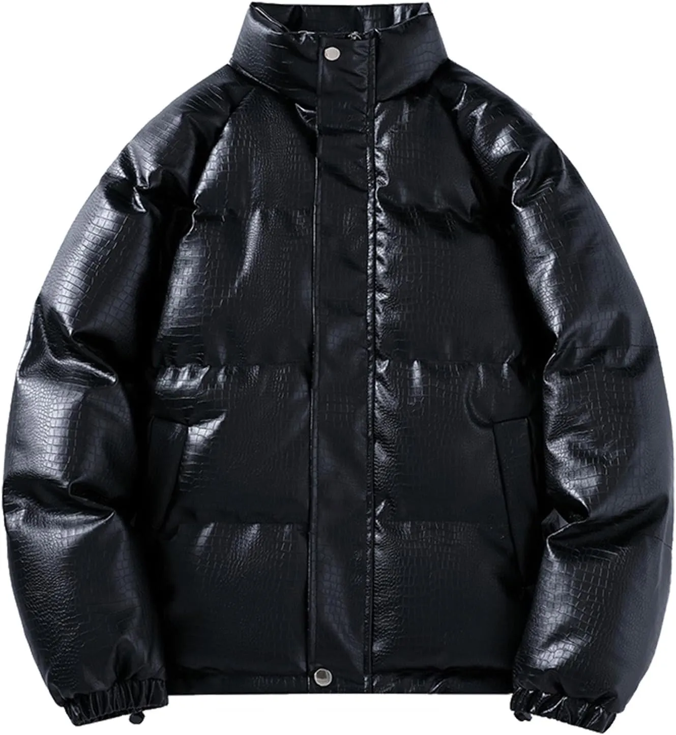 Men's Bomber Jacket Duck Insulated Lightweight Jackets Thickened Casual Bread Jacket Fleece Lined Hooded Stylish Golf Coat