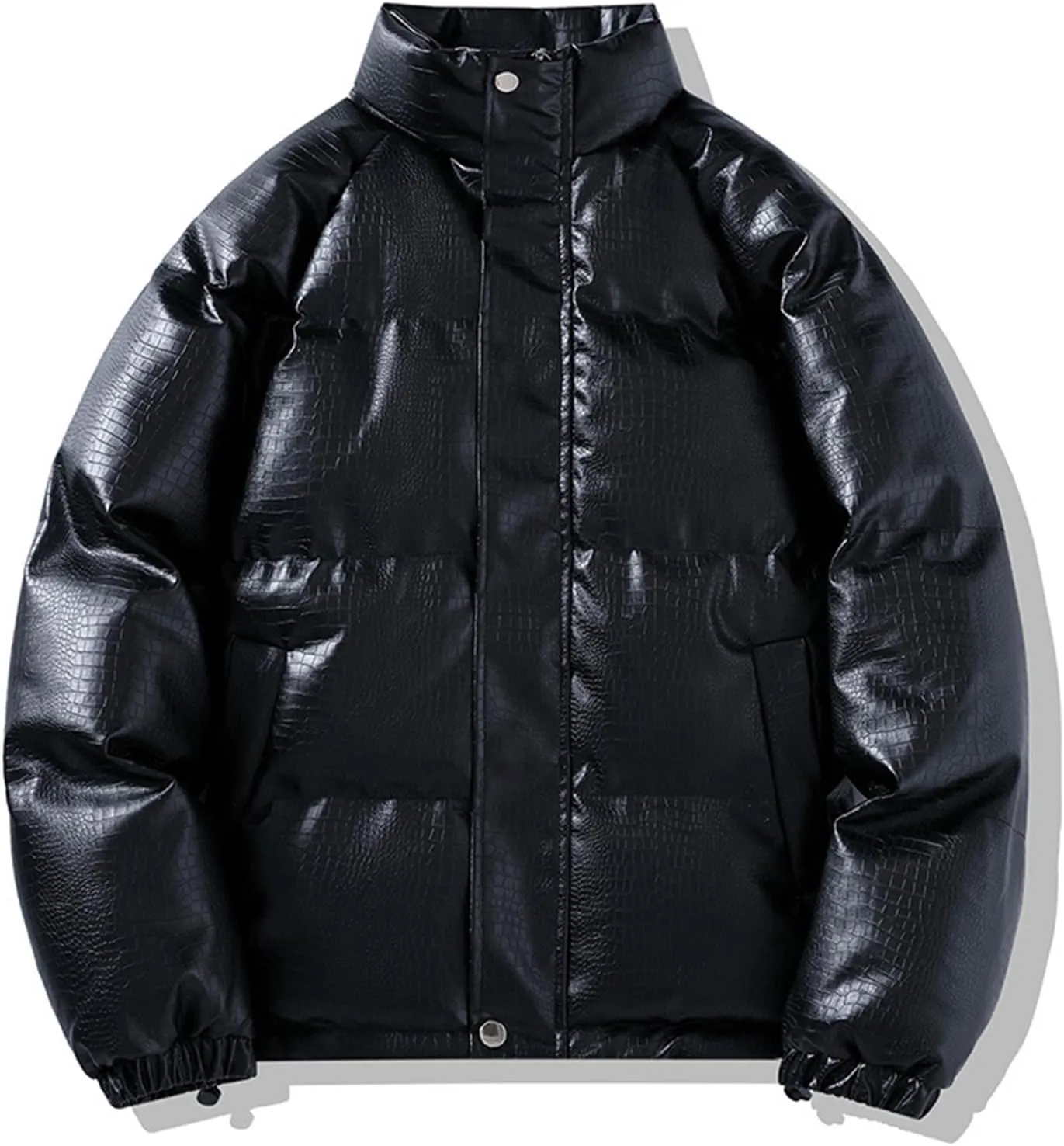 Men's Bomber Jacket Duck Insulated Lightweight Jackets Thickened Casual Bread Jacket Fleece Lined Hooded Stylish Golf Coat
