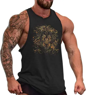 Mens Cotton Tank Tops Breathable Summer Quick Dry Cool Fitness Muscle Basic Sleeveless Shirt