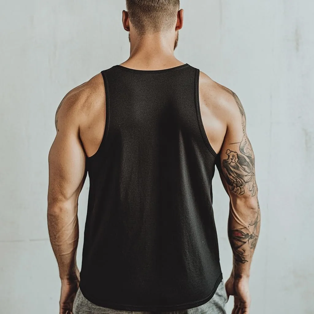 Mens Cotton Tank Tops Breathable Summer Quick Dry Cool Fitness Muscle Basic Sleeveless Shirt