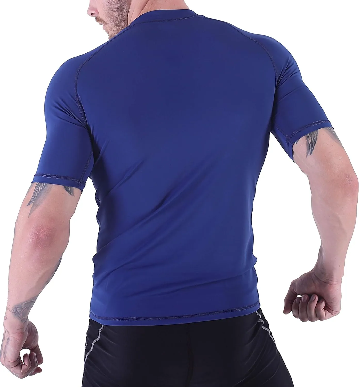 Men's Diving Rash Guard Swim Shirt Loose Fit Athletic Undershirt Quick Dry Surfing Tops UPF 50 
