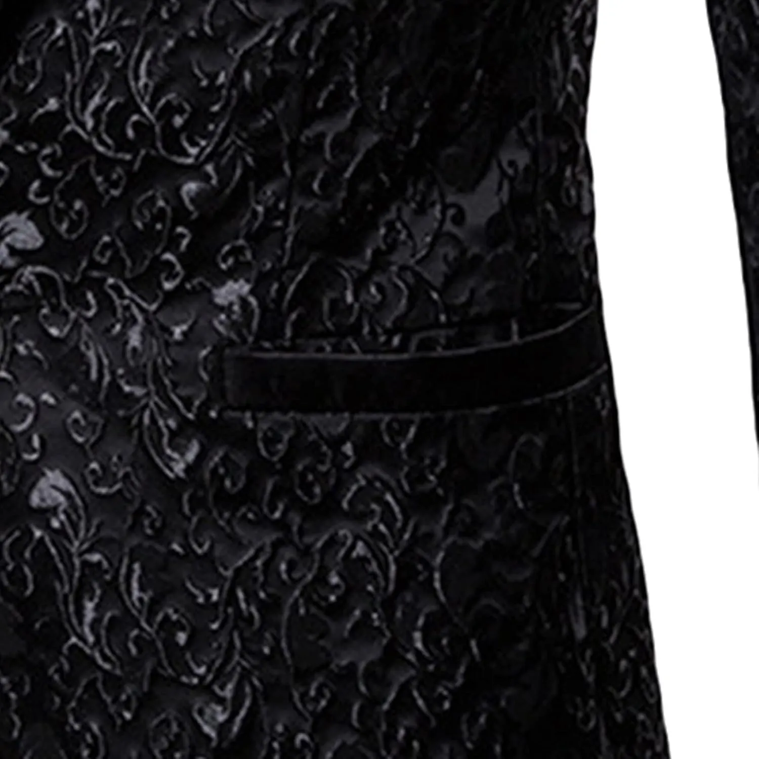Men's Floral Jacquard Suit Jacket One Button Stylish Print Tux Blazer Notched Lapel Wedding Dinner Dress Tuxedo