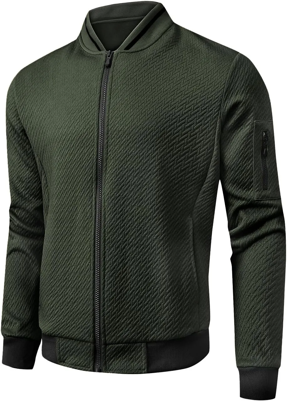 Mens Loose Fit Lightweight Jacket Casual Stylish bomber Jacket