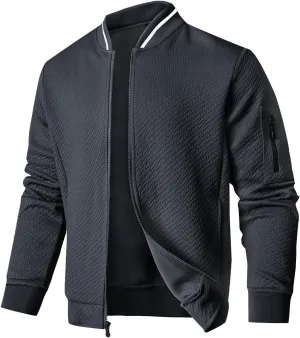 Mens Loose Fit Lightweight Jacket Casual Stylish bomber Jacket