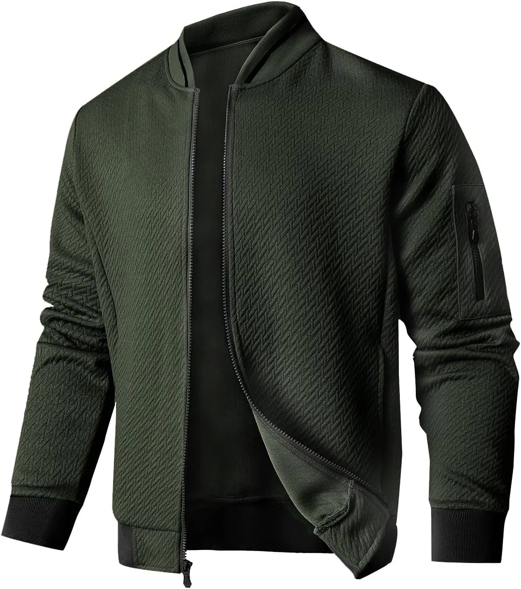 Mens Loose Fit Lightweight Jacket Casual Stylish bomber Jacket