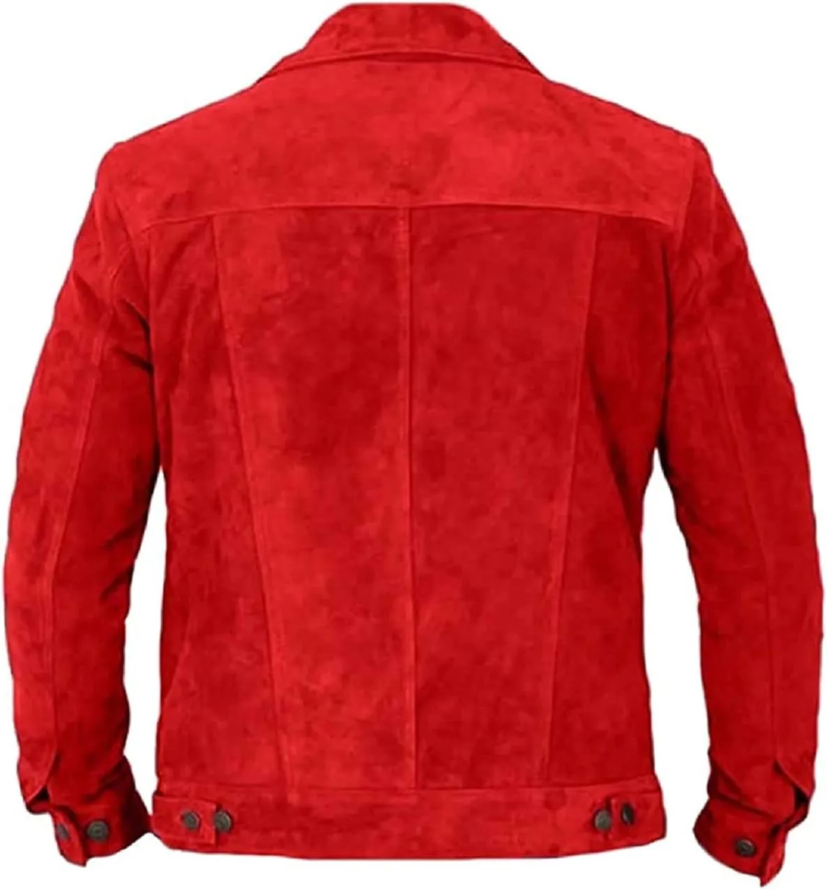 Men's Red Suede Leather Jacket Stylish Biker Racer Cafe Racer Retro Vintage Biker Racing Motorcycle