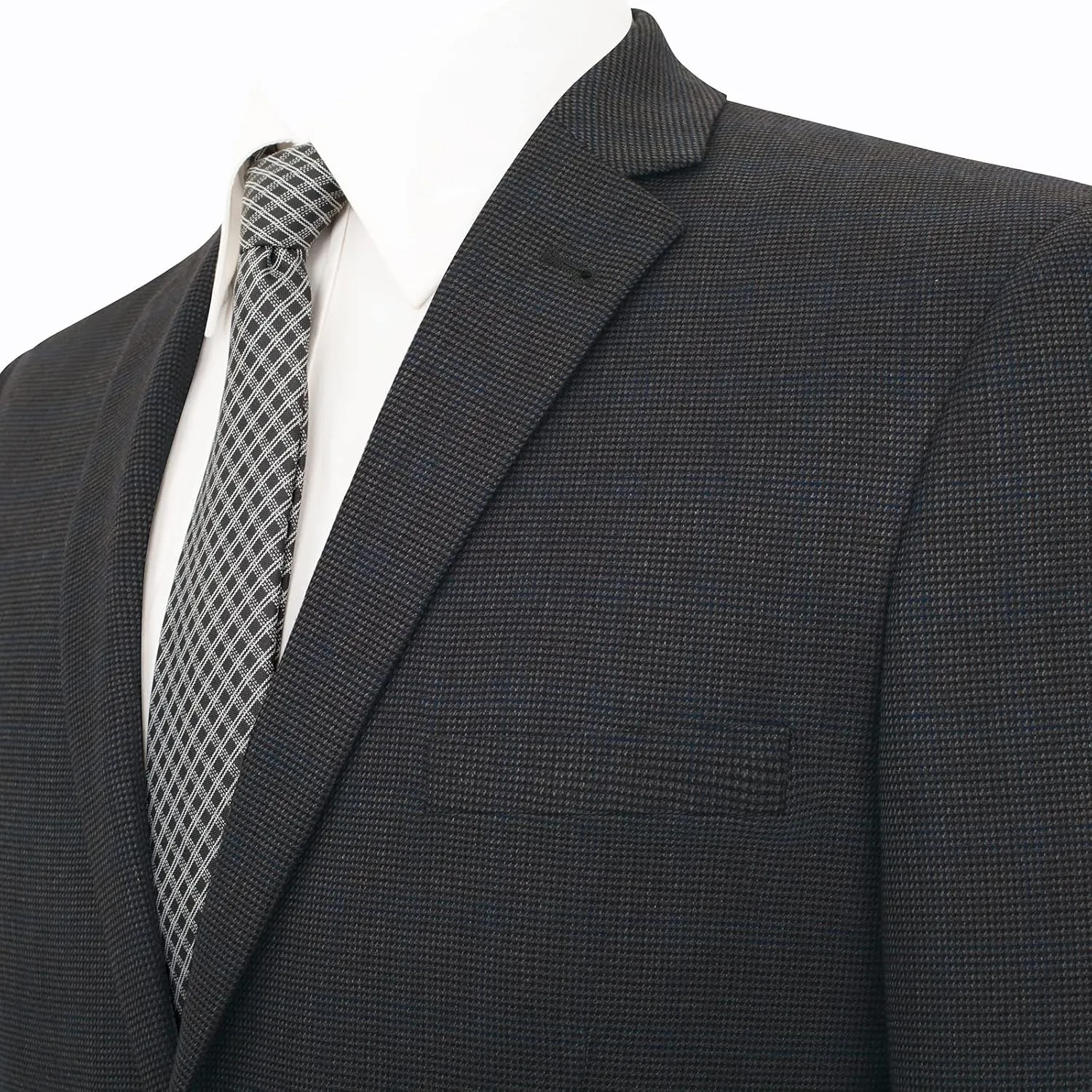 Men's Sport Coat Classic Fit 2 Button Checked Blazer Suit Jacket for Daily Casual Wear
