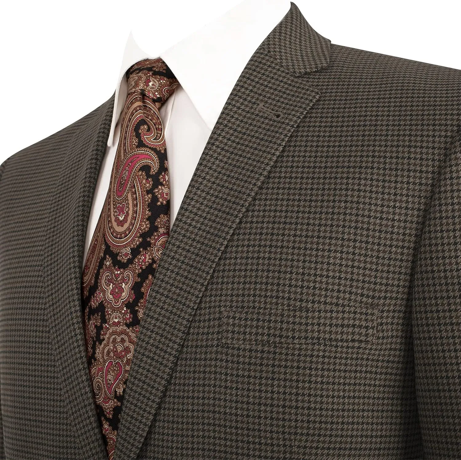 Men's Sport Coat Classic Fit 2 Button Checked Blazer Suit Jacket for Daily Casual Wear
