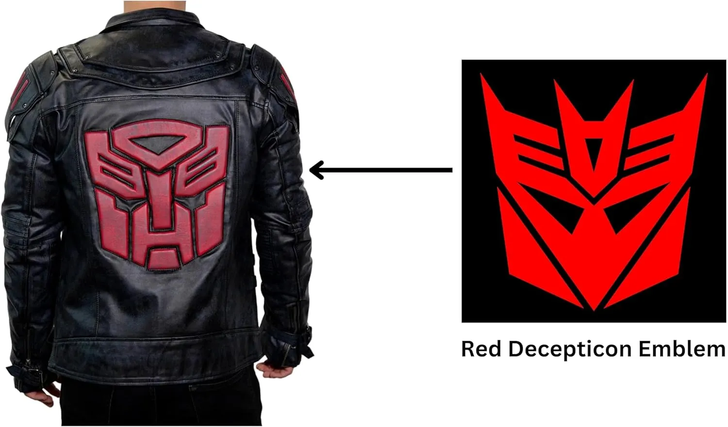 Men's Transformers Autobot Shield Black Armor Leather Jacket - Stylish Outerwear for Fans