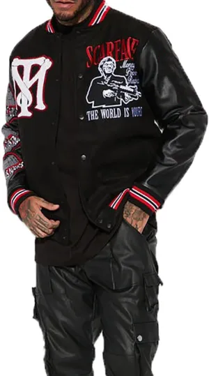 Men's Varsity Baseball Jacket Women Gangster Oversized Bomber Motorcycle Vintage Letterman Coat
