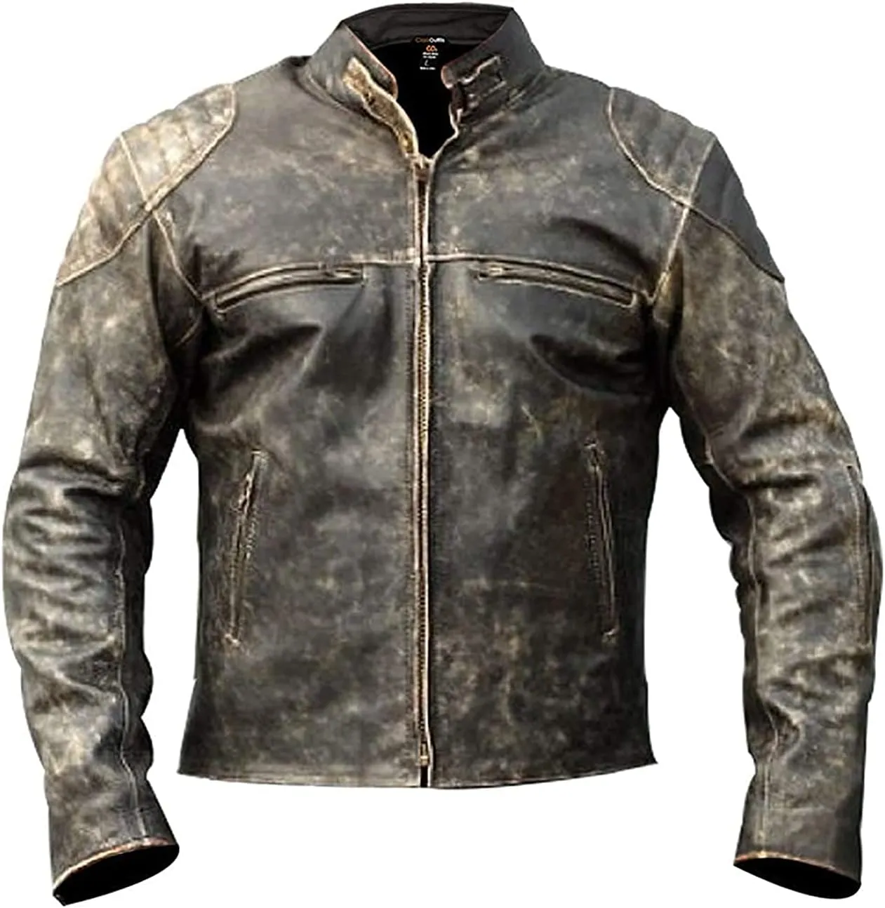 Men's Vintage Retro Biker Motorcycle Stylish Genuine Leather Jacket | Motorcycle Distressed Cafe Racer Leather Jacket
