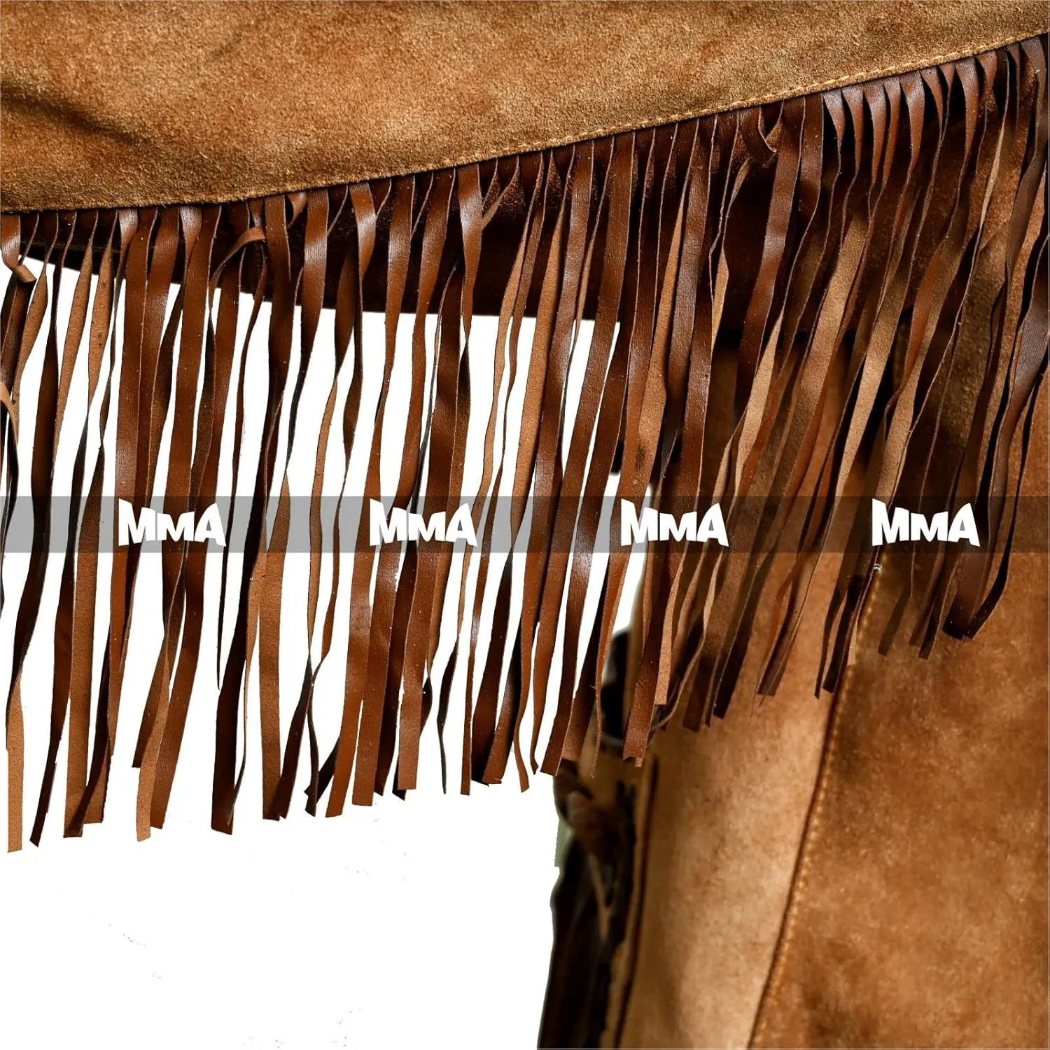 Men's Western Cowboy Jacket with Fringed Beads Native American Suede Leather Coat