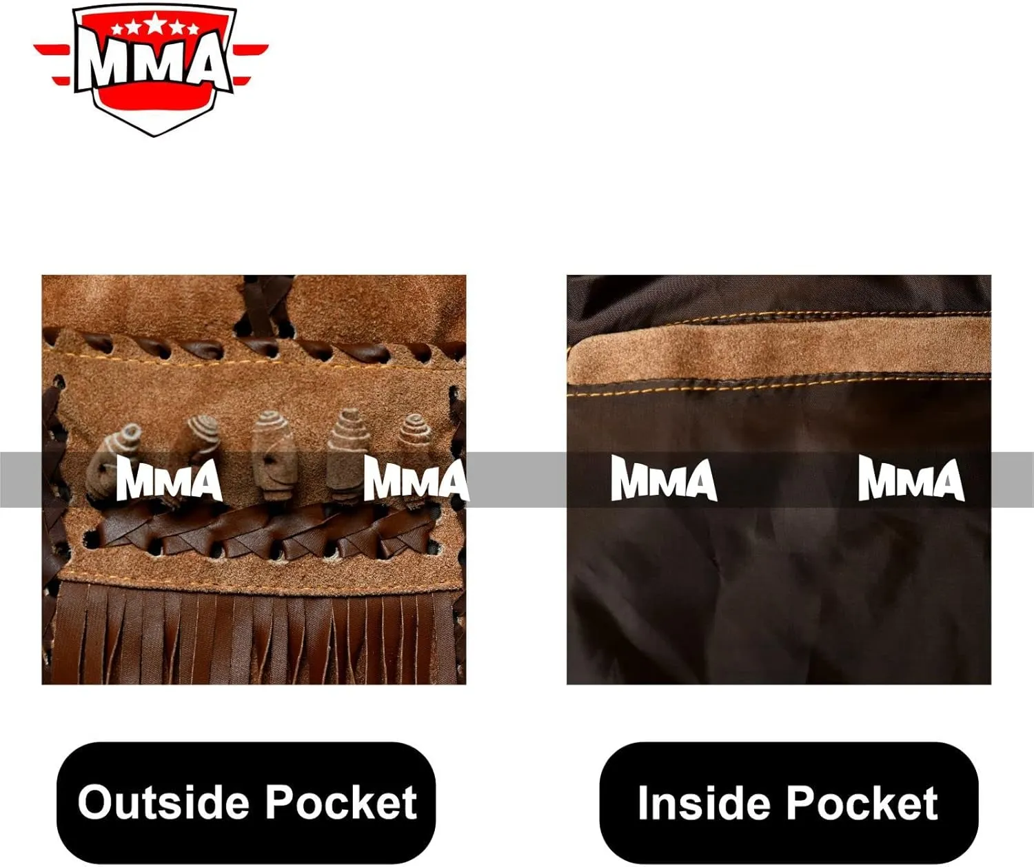 Men's Western Cowboy Jacket with Fringed Beads Native American Suede Leather Coat