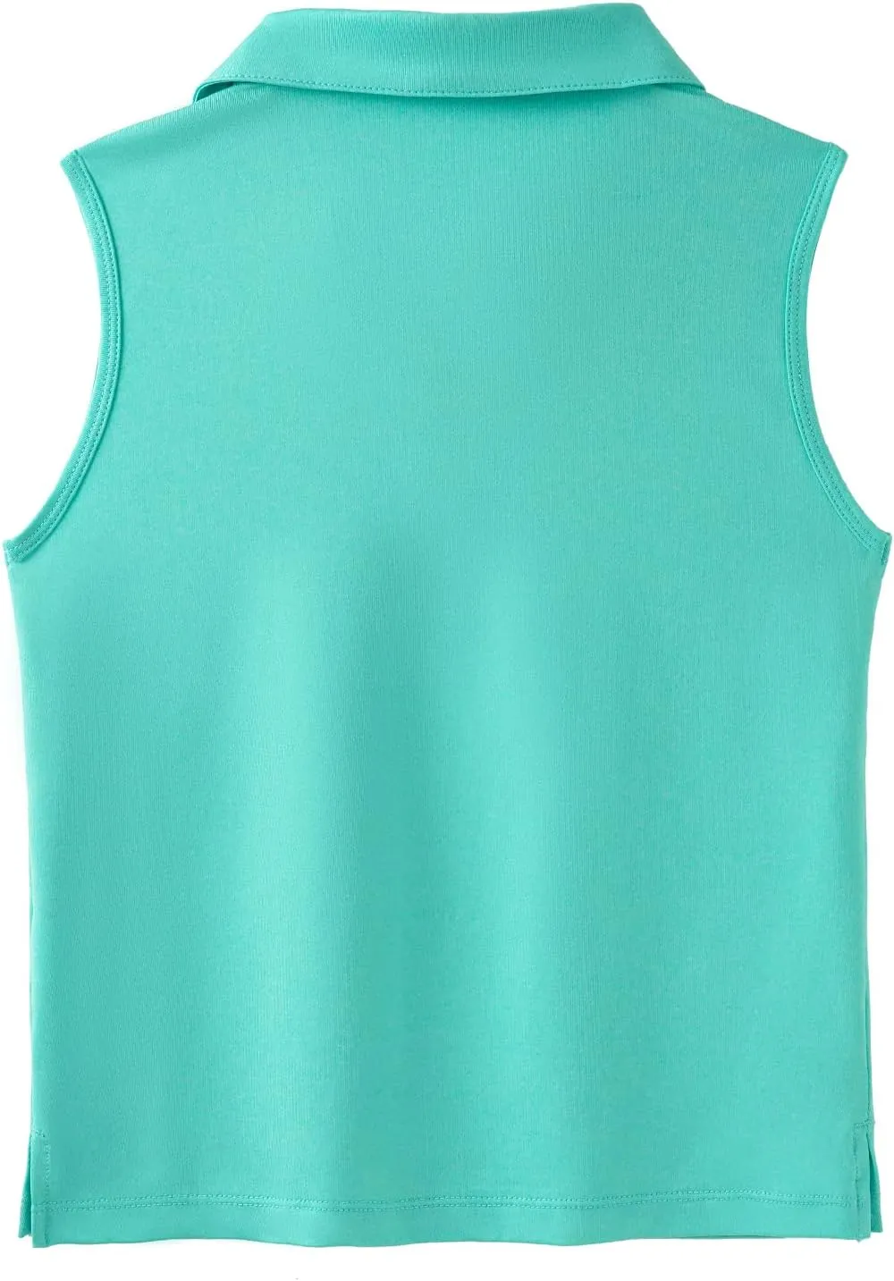 MERIABNY Girls Golf Polo Shirts Sleeveless V Neck Shirts for 5-12 Years