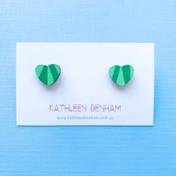 Mini Heart Wood Studs