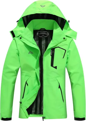 MOERDENG Women's Waterproof Rain Jacket Lightweight Raincoat Outdoor Hooded Windbreaker Cycling Hiking Jacket
