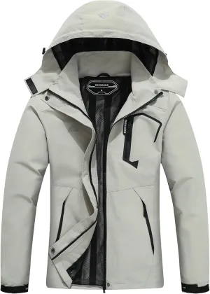 MOERDENG Women's Waterproof Rain Jacket Lightweight Raincoat Outdoor Hooded Windbreaker Cycling Hiking Jacket