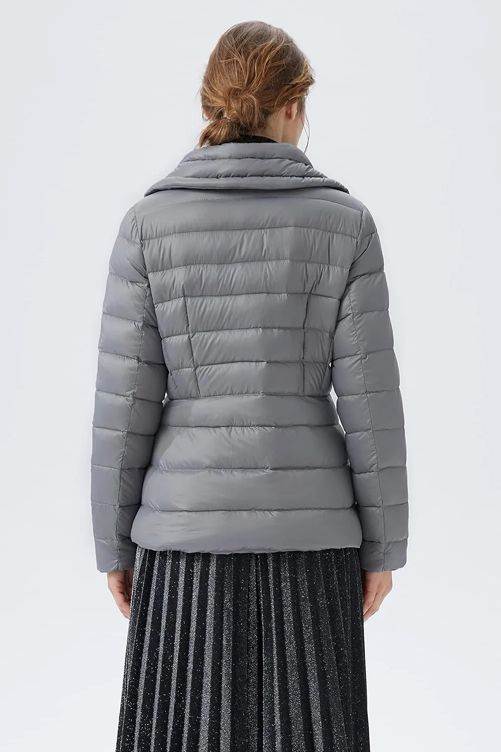 Orolay Women's Lightweight Winter Down Jacket Quilted Packable Warm Coat with Wide Collar