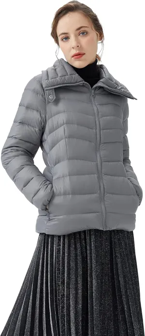 Orolay Women's Lightweight Winter Down Jacket Quilted Packable Warm Coat with Wide Collar