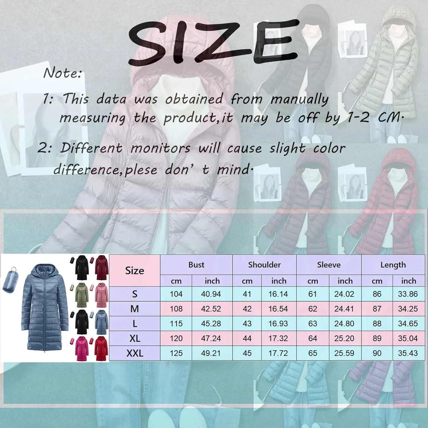 Packable Down Jacket Womens Lightweight Full Zip Jacket with Hood Quilted Winter Lightweight Windproof Ladies Coats