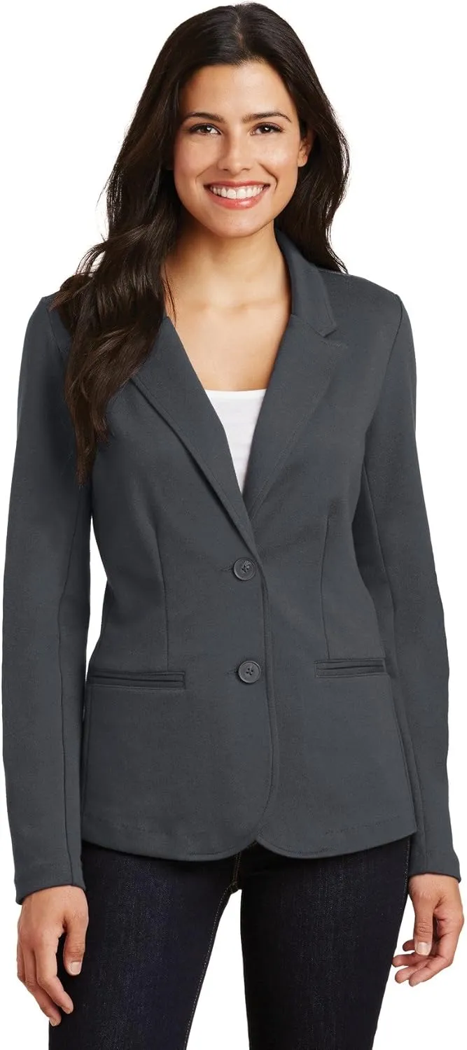 Port Authority Ladies Knit Blazer. LM2000, Battleship Grey, L