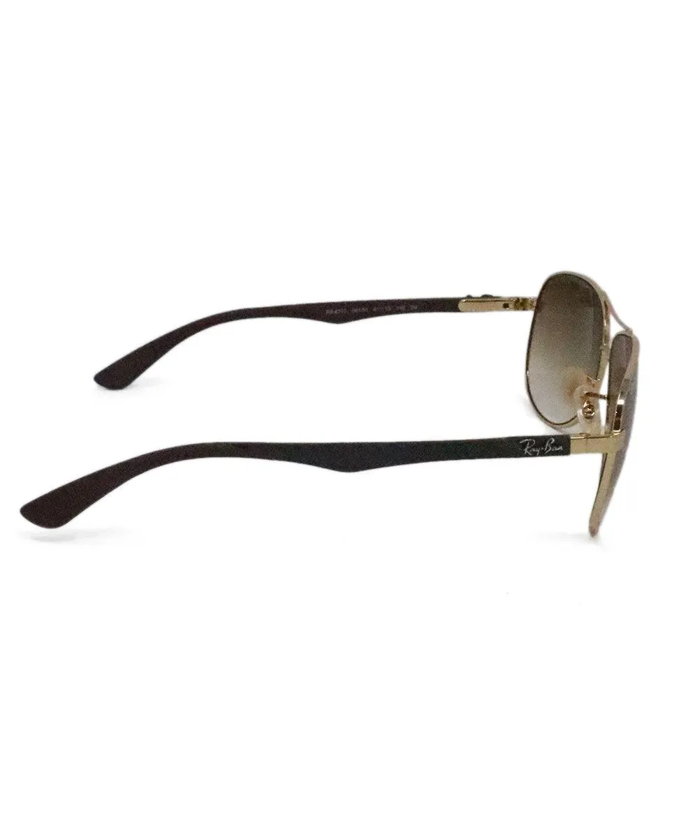 Rayban Gold Metal Sunglasses