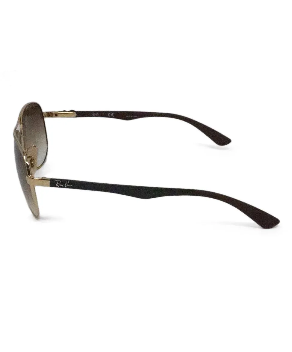 Rayban Gold Metal Sunglasses