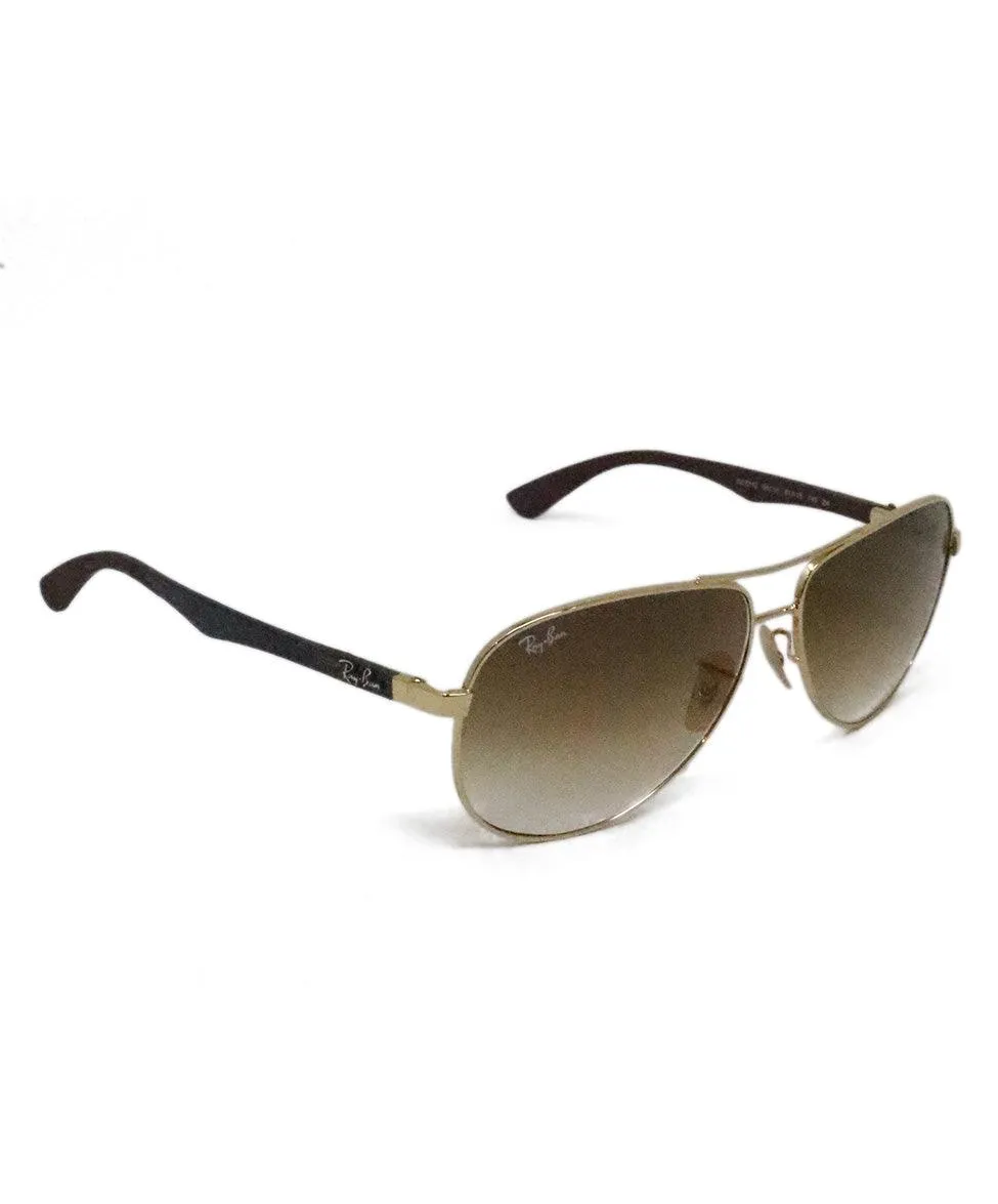 Rayban Gold Metal Sunglasses